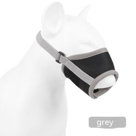 Breathable Mesh Dog Mouth Cover (Option: Gray-2XL)