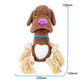 Dog Plush Toy Vocalization Bite-resistant Cotton String (Option: Cotton String Pug Dog)