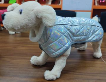 Pet Clothes Waterproof Velvet Warm (Option: Silver-S)