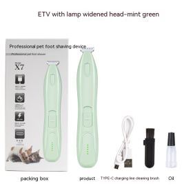 Electric Pet Hair Conditioner For Cats And Dogs Lady Shaver (Option: Green Power Display With Light)