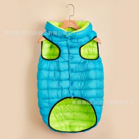 Winter Warm Down Cotton Dog Clothes (Option: Sky Blue Green-3XL)