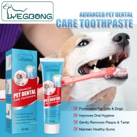 Pet toothpaste dog fresh breath in addition to bad breath tartar cleaning cats and cats oral care edible (select: VO75)