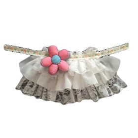 Retro Style Handmade Lace Collars Cute Flower Dog Necklace Cat Collars 8.2-11.2" (Default: Default)