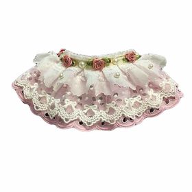 Pink Lace Collars Retro Style Handmade Cat Collars Dog Necklace 8.2-11.2" (Default: Default)