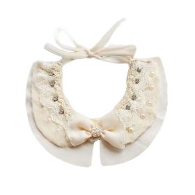 Handmade Lace Collars Retro Style Pet Necklace Neckerchief for Dog/Cat 8.2-11.2" (Default: Default)