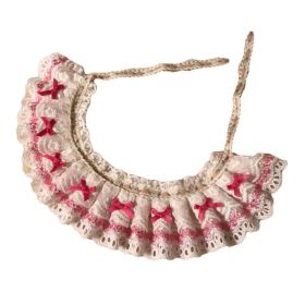 Handmade Pink Bowknot Retro Lace Collars Dog Necklace Cat Neckerchief 8.2-11.2" (Default: Default)