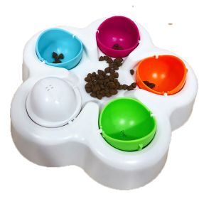 Dog Treat Dispenser Puzzle Feeder Pets Interactive Iq Toy Feeding Game, Non-Slip Puppy Slow Feeder Pet Leakage Toy (Color: Colorful)