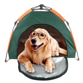 Automatic Folding Dog Tent House, Outdoor Pet Dog Foldable Tent, Waterproof Portable Soft Dog House Cat House Kennel Tent (Color: Orange)