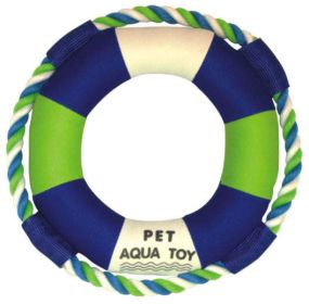 Pet Life 'Life Raver' Rounded Squeaking and Jute Rope Floating Dog Toy (Default: Default)