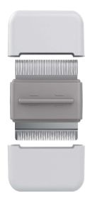 Pet Life 'Zipocket' 2-in-1 Underake and Stainless Steel Travel Grooming Pet Comb (Color: grey)