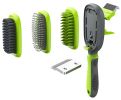 Pet Life 'Conversion' 5-in-1 Interchangeable Dematting and Deshedding Bristle Pin and Massage Grooming Pet Comb