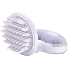 Pet Life 'Gyrater' Swivel Travel Silicone Massage Grooming Pet Brush (Default: Default)