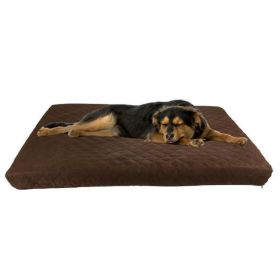 Waterproof Memory Foam Pet Bed- Indoor/Outdoor Dog Bed with Water Resistant Non Slip Bottom and Removeable Washable Cover 44 x 35 (Color: Brown)