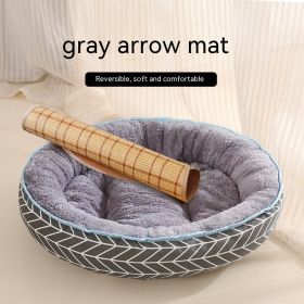 Four Seasons Universal Cat Nest For Deep Sleep (Option: Gray Arrow Summer Sleeping Mat-XXL)