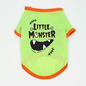 Cartoon Printed Dog T-shirt (Option: Big Mouth Monster-S)